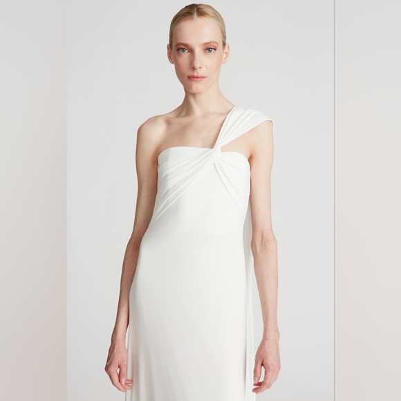 13. HALSTON BLAINE JERSEY TWIST GOWN SIZE 0 - Picture 4 of 9